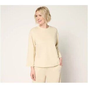 Martha Stewart Signature 3/4 Sleeve Tee Summer Sand Large A692023